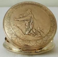 Solid silver gilt French Communion Pyx